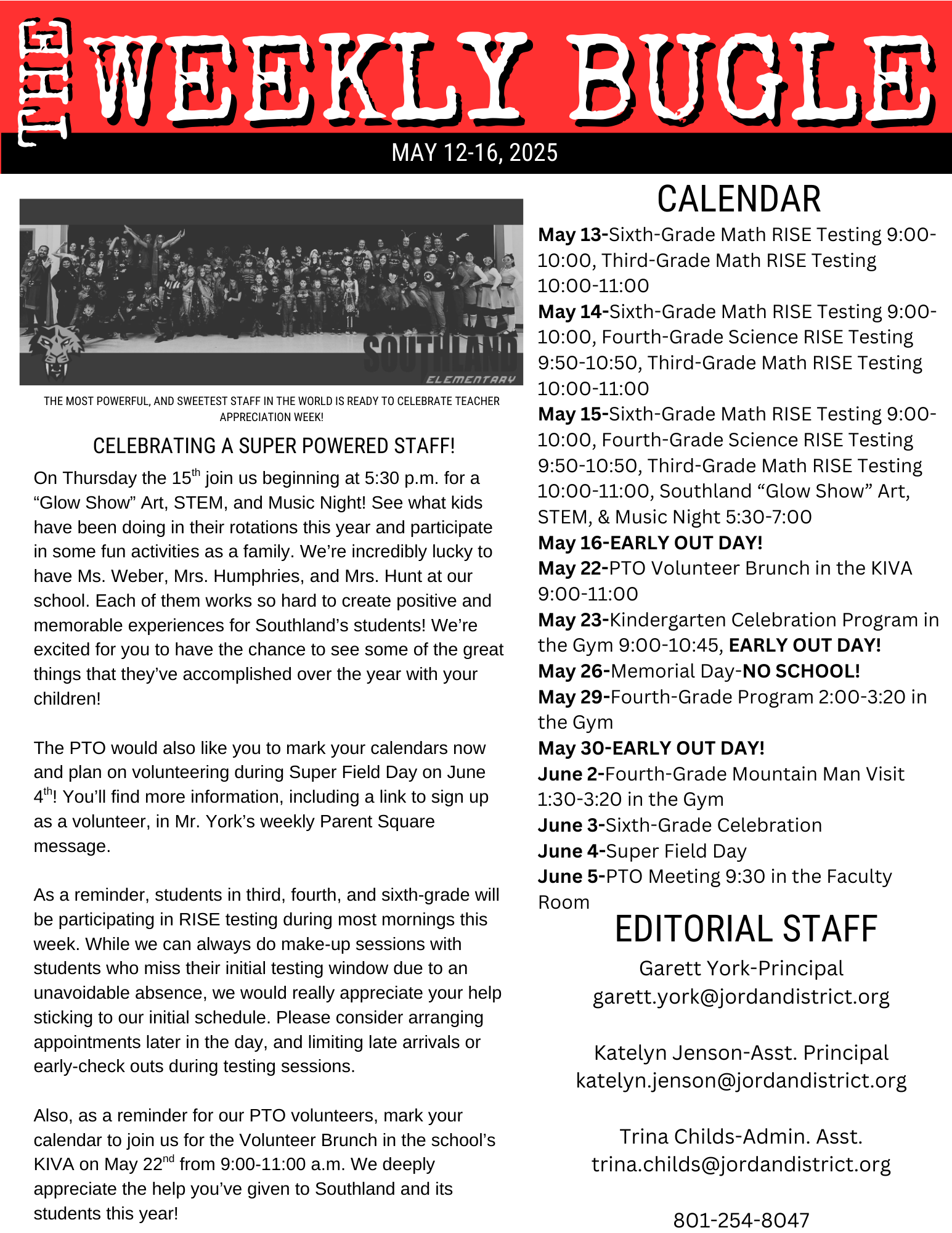 Family Newsletter 12-16, 2025