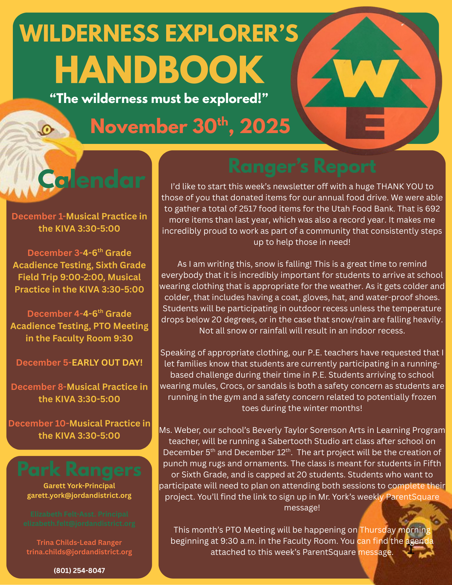 Family Newsletter November 30, 2025