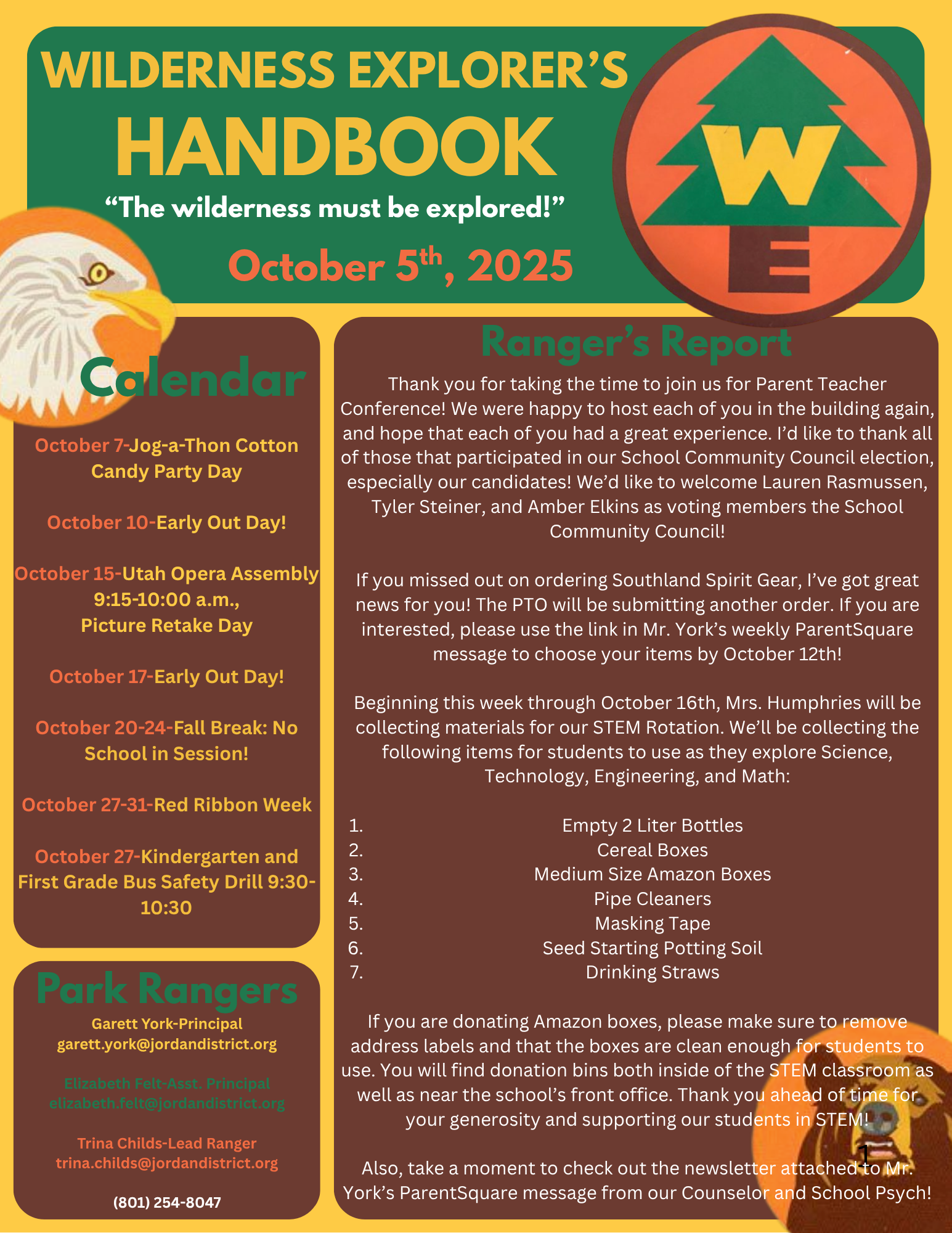 Family Newsletter October 5, 2025