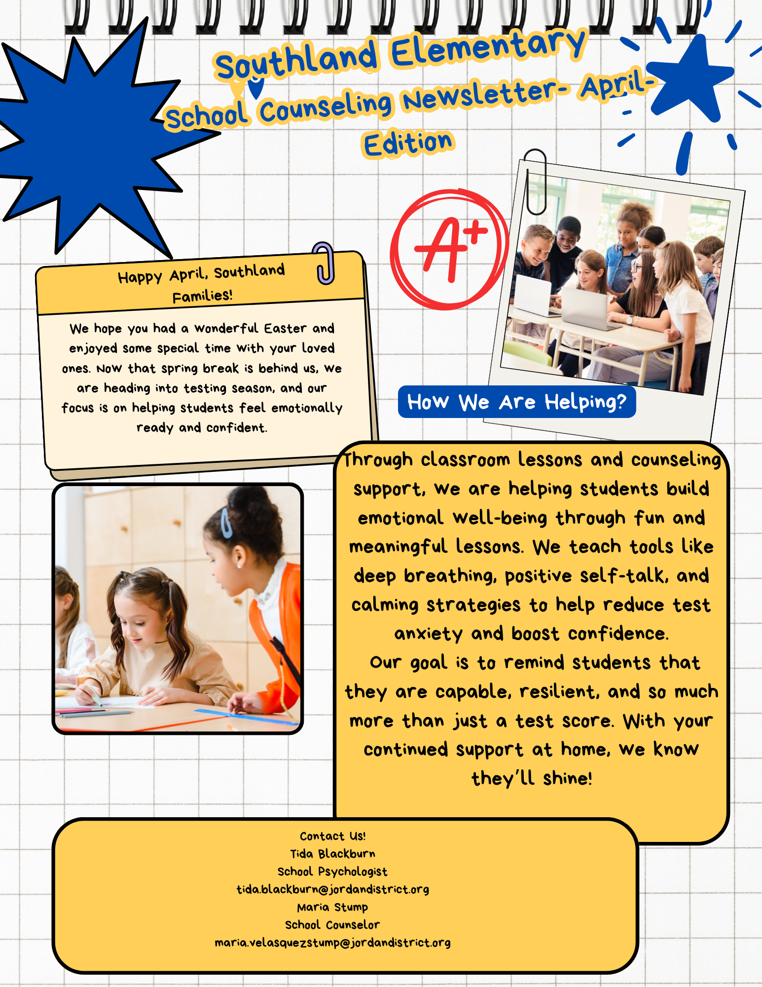 Southland Elementary School Counselor Newsletter_April
